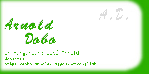 arnold dobo business card